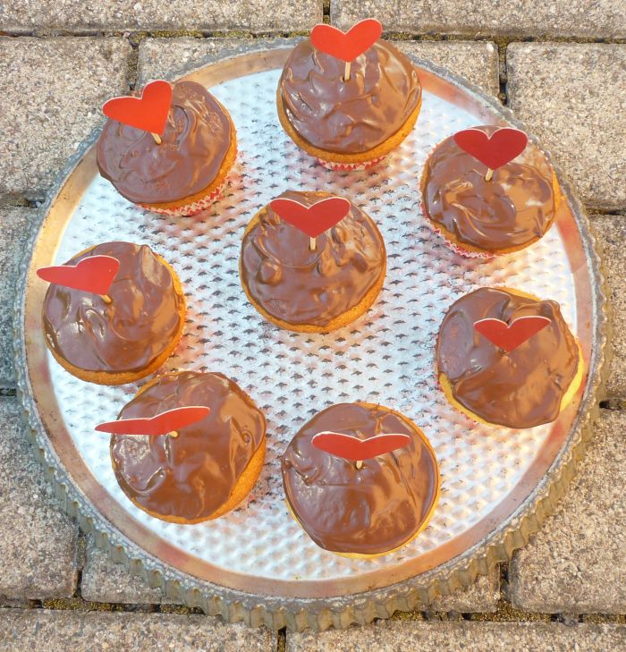herzige Marzipan-Muffins von Törtchenfieber zum Valentinstag