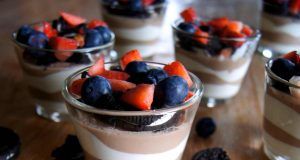 Schoko-Qaurk-Dessert mit Oreos und Beeren von Toertchenfieber