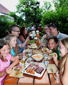 Der Biergarten der Brauerei Kundmüller