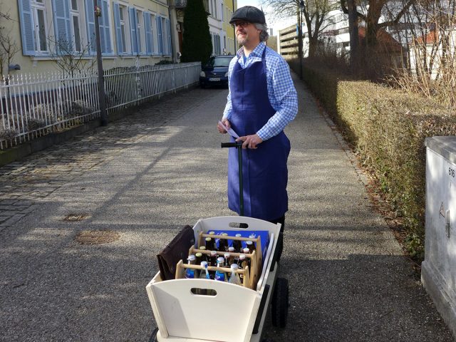 Der Biermichl erzählt Geschichten über das Bier und die Wirtshauskultur in Schweinfurt.