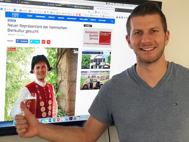bierprinz Sebastian Gocker, der erste Bierprinz der Haßberge.