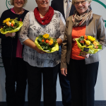 Ihr 40-Jähriges Dienstjubiläum feierten (von links nach rechts) Ute Leibert aus Zell, Gertrud Birk aus Ob-bach und Theresia Röder aus Rannungen. Auch Ihnen gratulierte Direktor Frank Dünisch und dankte Ihnen für den jahrzehntelangen Einsatz zum Wohle der Kunden in der Gesundheitskasse.
