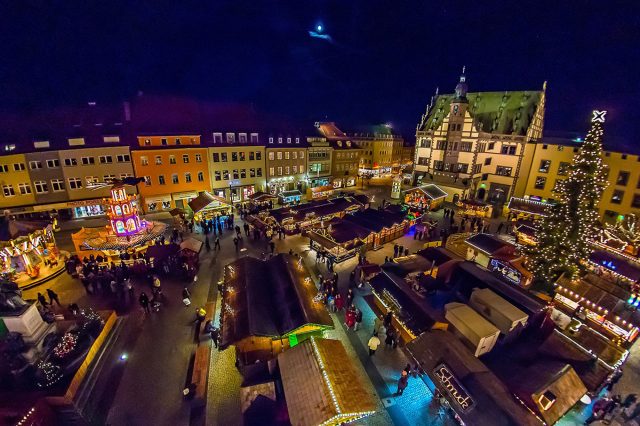 Der Schweinfurter Weihnachtsmarkt. Foto: Anand Anders/Tourist-Information Schweinfurt 360°