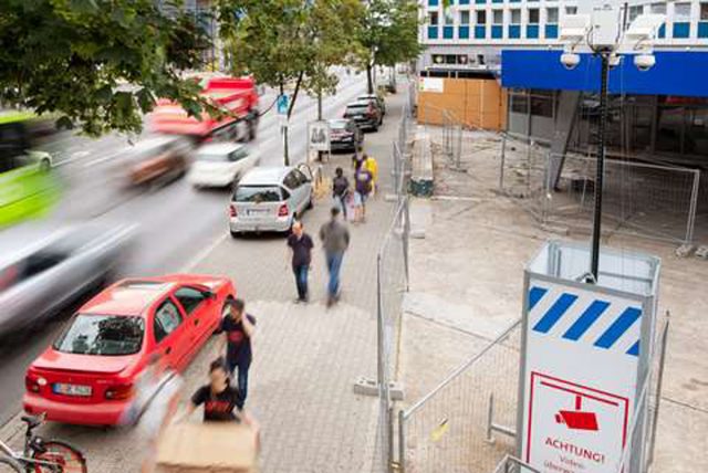 Videokameras auf der Baustelle