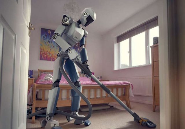 WIssenschaft: Ein Roboter, der die Hausarbeit erledigt? Jeder zweite Bundesbürger hält diese Vision für sehr wahrscheinlich, so eine aktuelle Umfrage. Foto: djd/3M/Getty Images/peepo