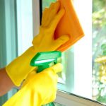 Essigessenz: Essigwasser eignet sich hervorragend, um Fenster zu reinigen. Damit gelingen streifenfreie Fenster im Handumdrehen.