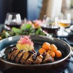 Entenstreifen mit getrüffelten Karotten und Mini-Kartoffelgratin