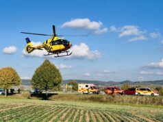 Schwerer Unfall zwischen Hofheim und Rügheim